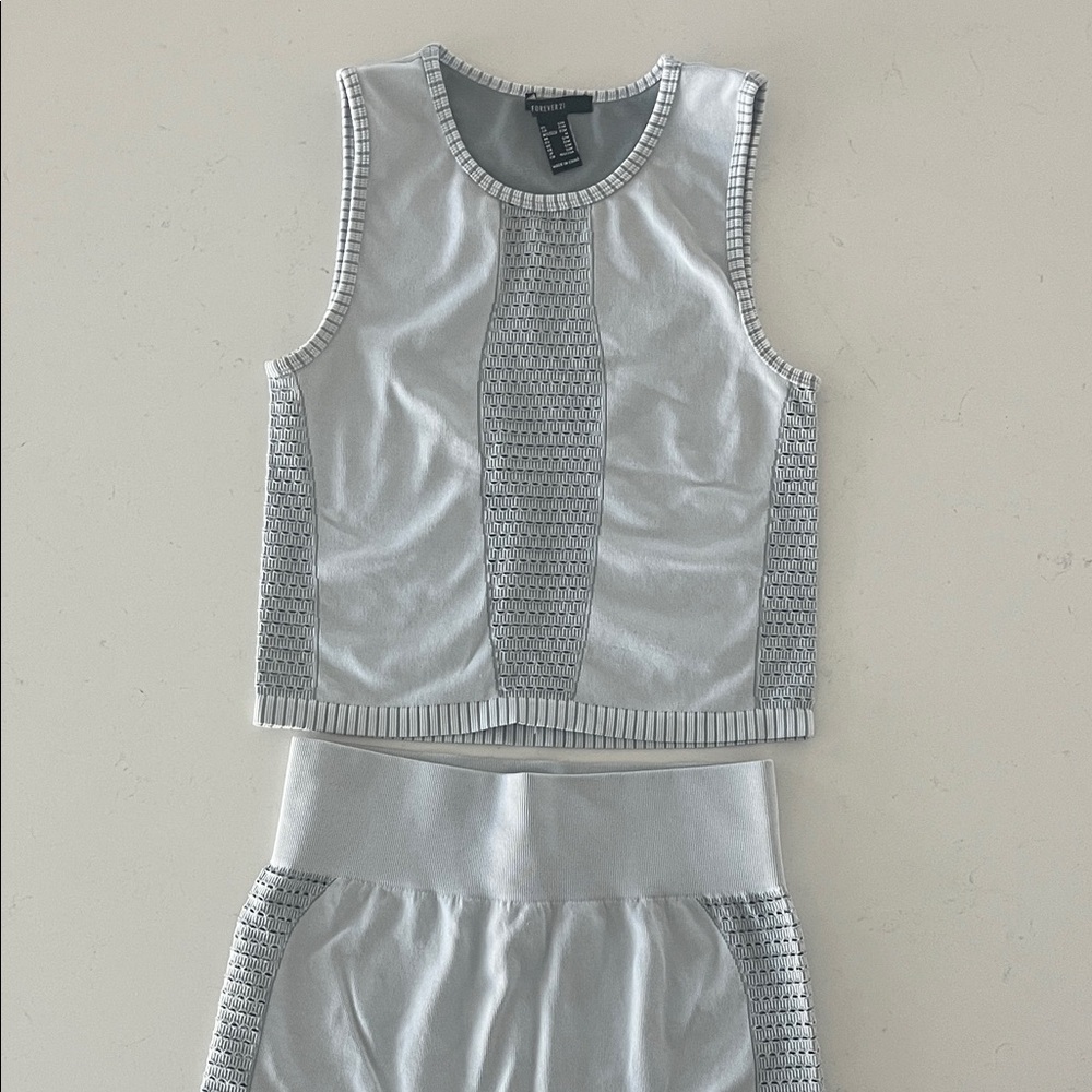 Workout set in ice blue color